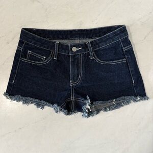 John Galt Brandy Melville Size Small Dark Wash Cut Off Denim Shorts